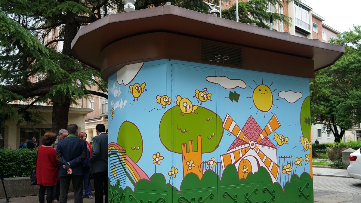 Estación de medición de contaminación situada en Arco de Ladrillo