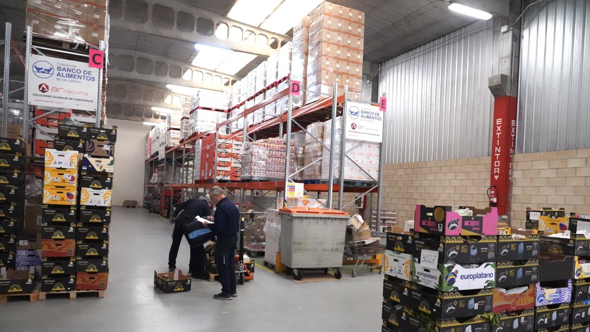 Imagen de archivo del almacén del Banco de Alimentos de Valladolid.
