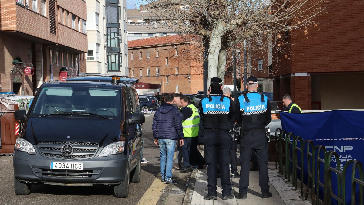 Zona donde se produjo el suceso en la capital palentina