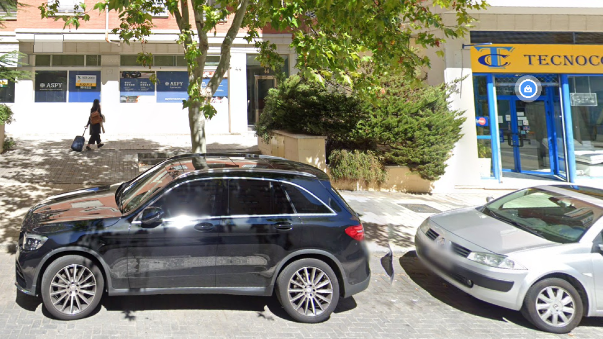 Lugar en el que se produjo el accidente en el barrio de Parquesol.