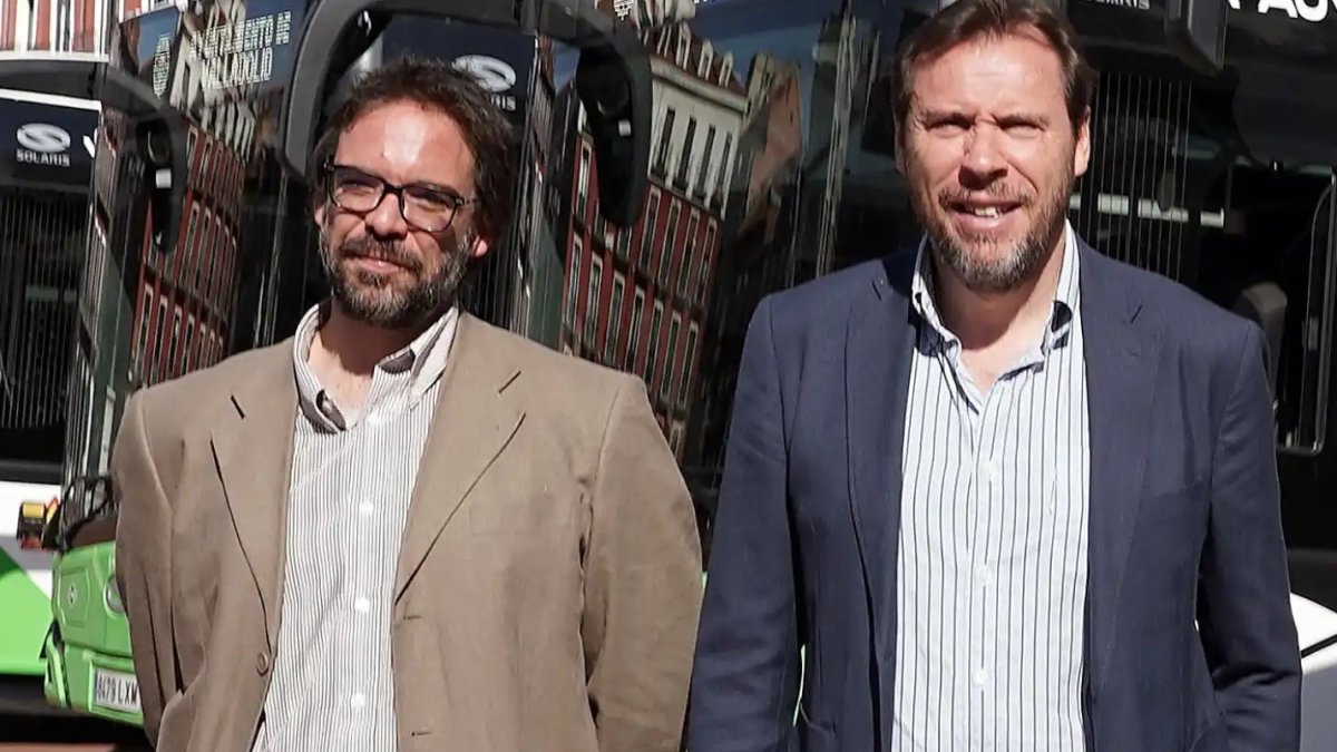 Álvaro Fernández Heredia y Óscar Puente, en una imagen de archivo en Vallaolid.