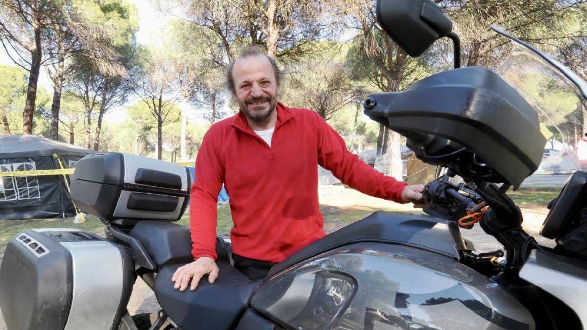 Luis Mariano Quintana, motero que acude a la concentración desde sus primeras ediciones