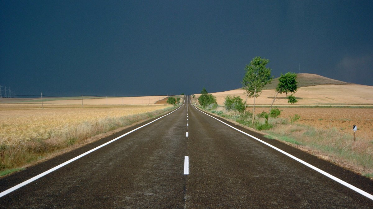 Una carretera en una imagen de archivo