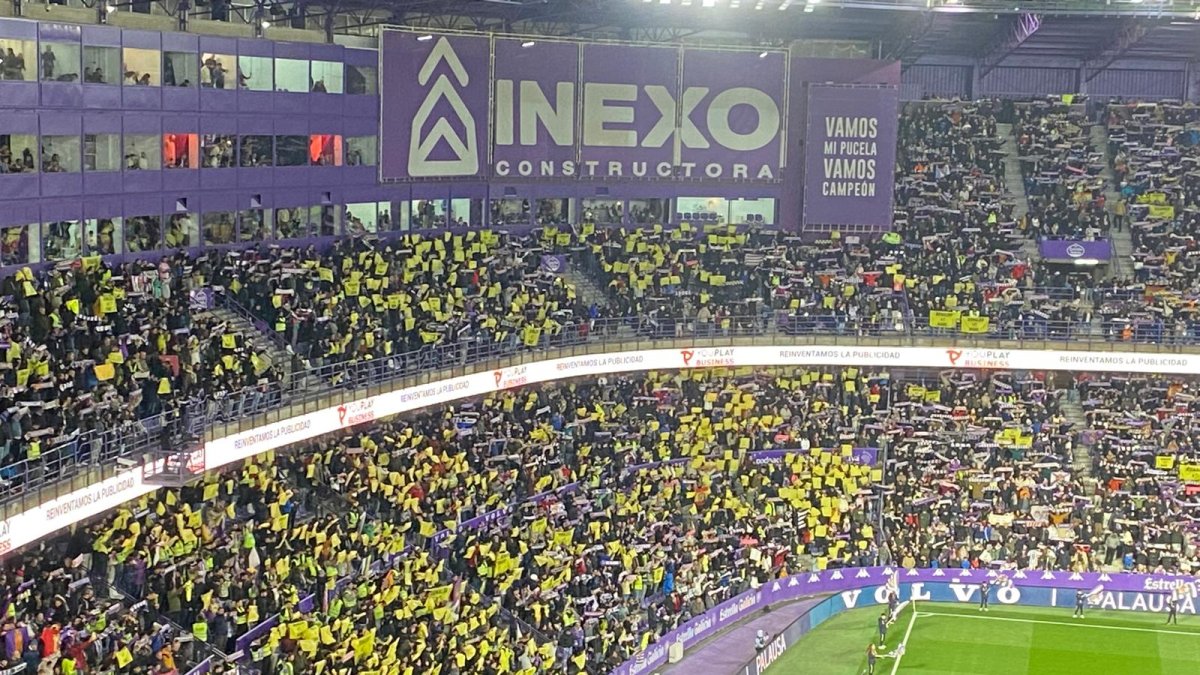 Zorrilla se tiñó de amarillo en protesta a la gestión del presidente Ronaldo