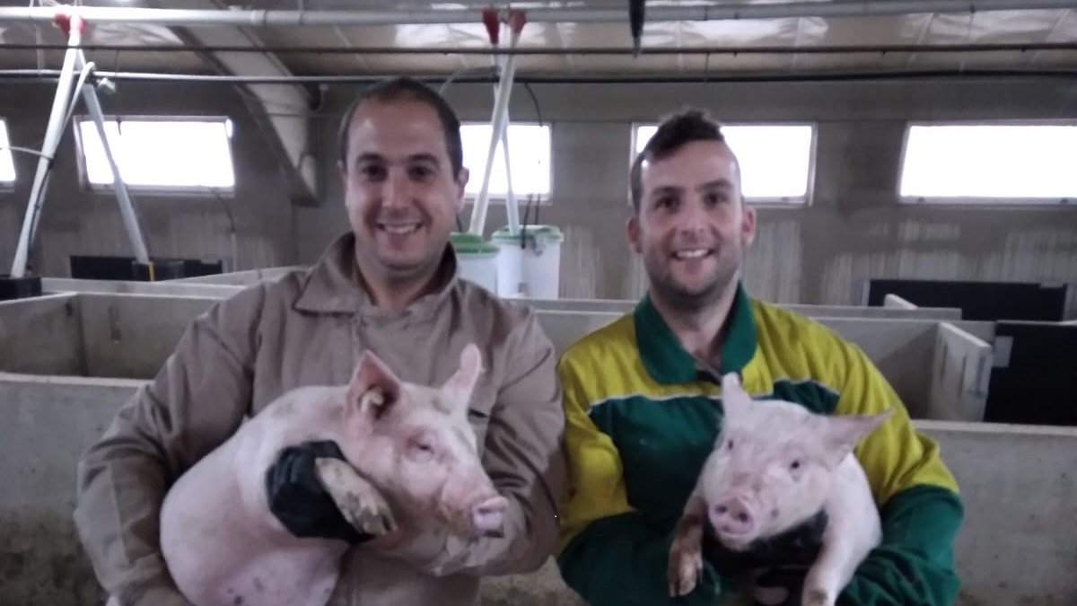 Hugo y Héctor forman parte del equipo de Guillermo Moreno con los que trabaja en los núcleos genéticos de Copiso y en ocho granjas de recría.
