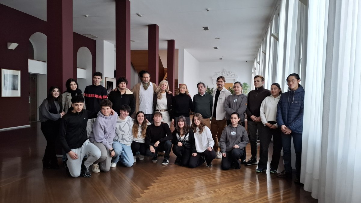 Una imagen de la presentación esta mañana en el Teatro Calderón