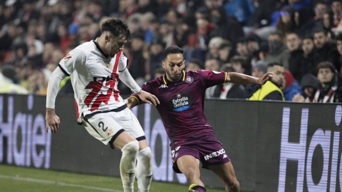 Anuar en el partido contra el Rayo Vallecano