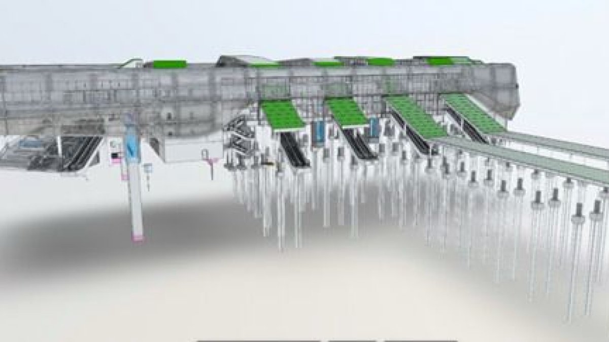 Infografía de la nueva estación de tren de Valladolid.