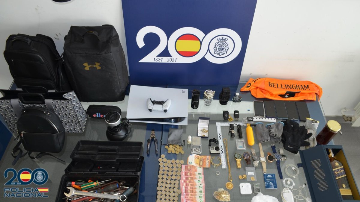 Material incautado por la Policía Nacional