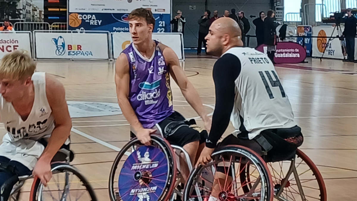 Un momento del duelo copero entre UCAM Murcia y Fundación Aliados.