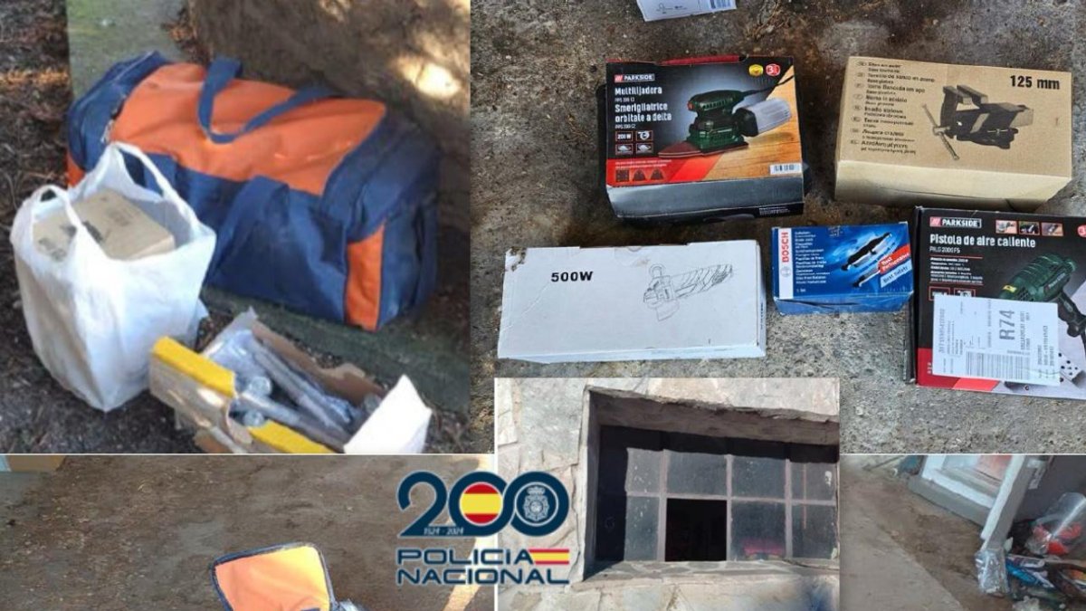 Eefectos recuperados tras el inrtento de robo en la vivienda de Delicias.