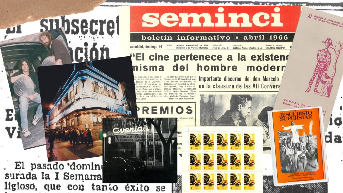 Un fotomontaje con hitos de la Seminci