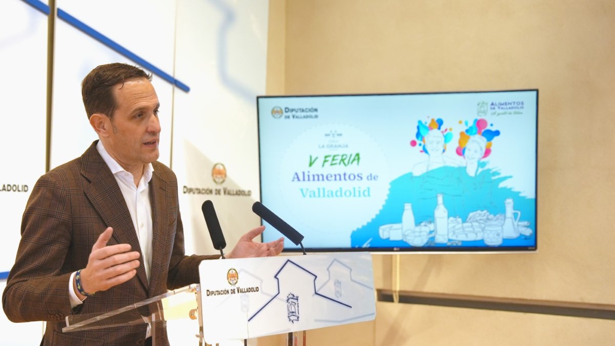 Conrado Íscar en la presentación de la V Feria de Alimentos de Valladolid.