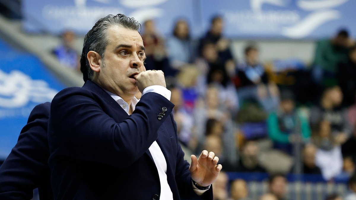 Iñaki Martín, durante el último partido en Burgos ante San Pablo.