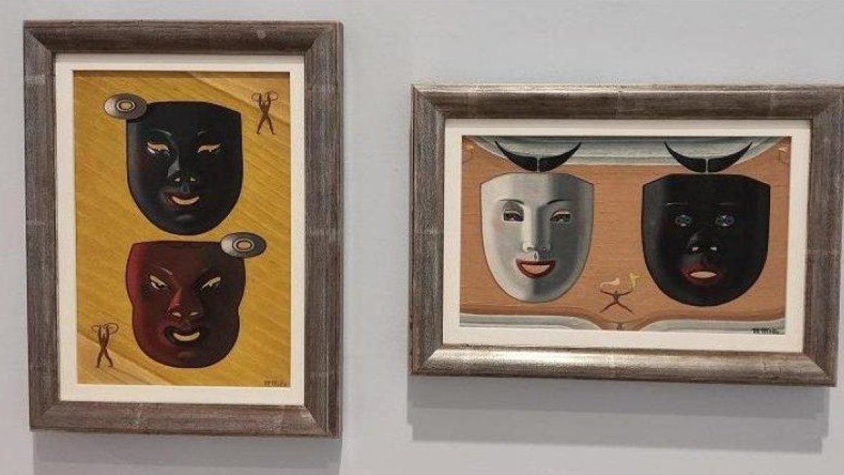 Dos de las obras de Mallo de la CAC, en el Patio Herreriano