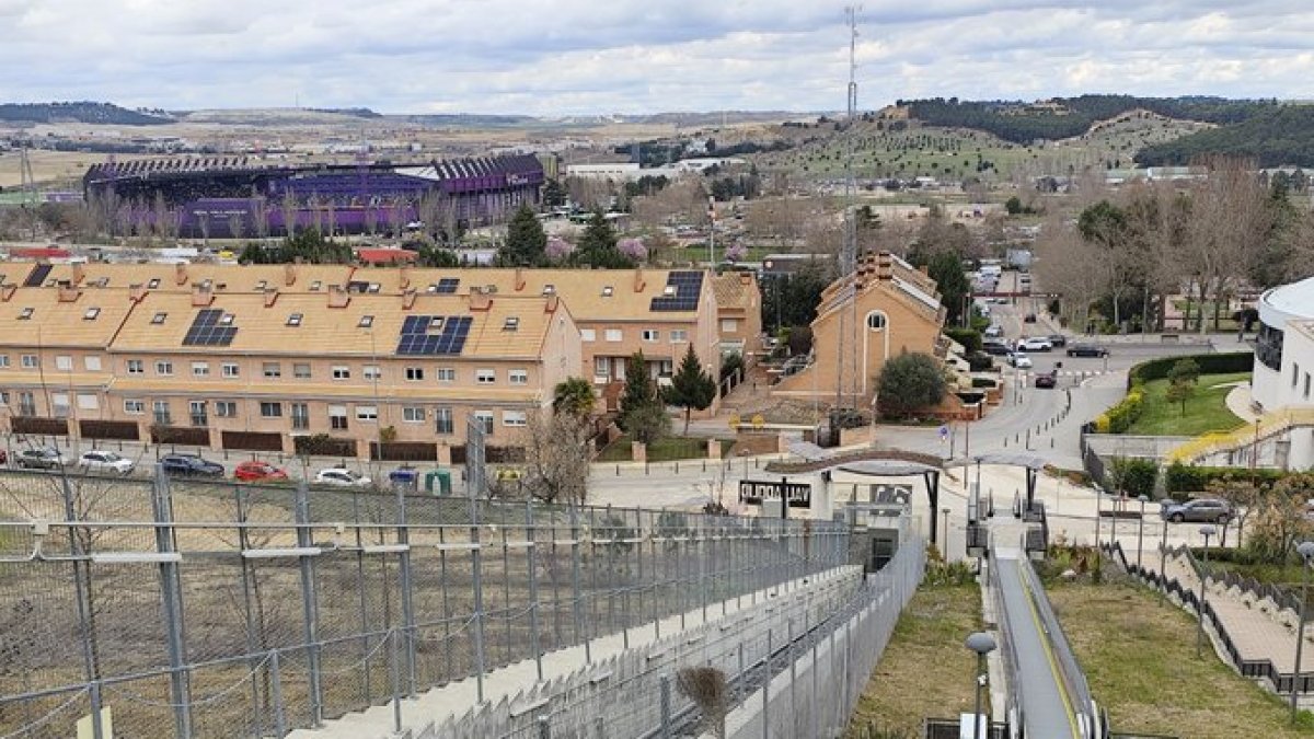 Funicular de la ladera norte de Parquesol.
