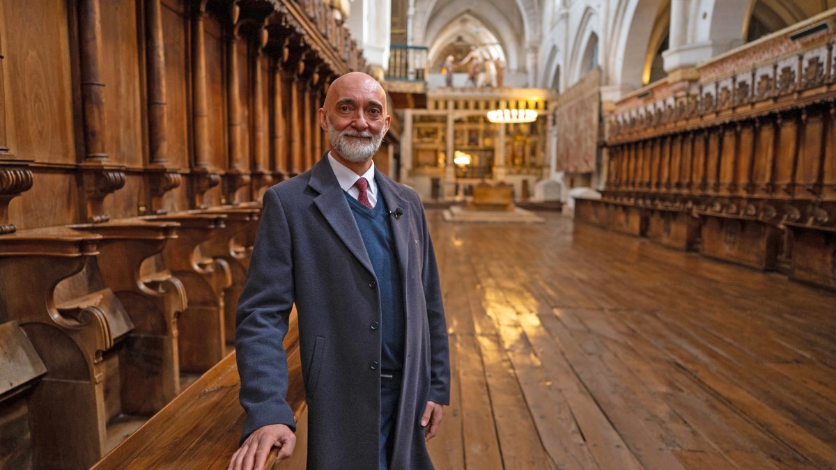 Vidal Postigo, en el interior del Monasterio de Santa María la Real de las Huelgas.