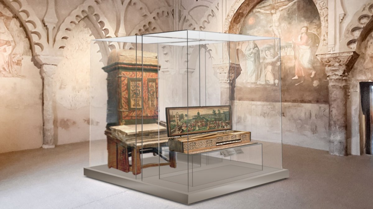 Una imagen que recrea la nueva disposición en la Capilla Dorada del Real Monasterio de Santa Clara de Tordesillas