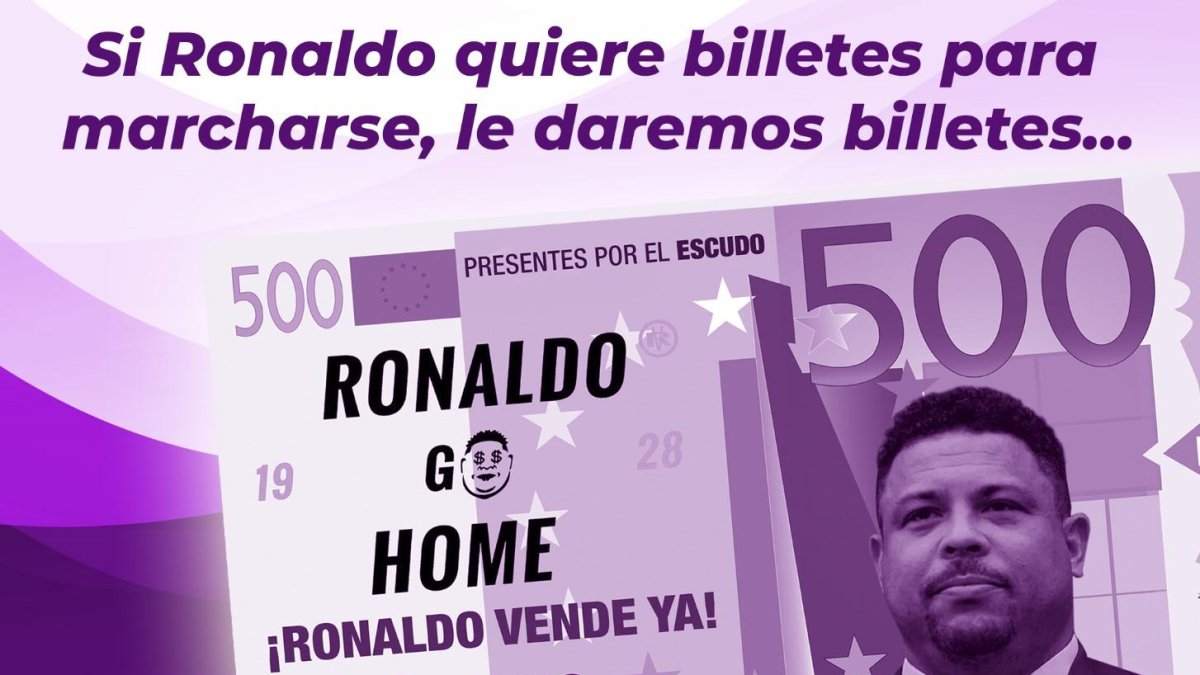 Imagen del billete con la cara de Ronaldo.