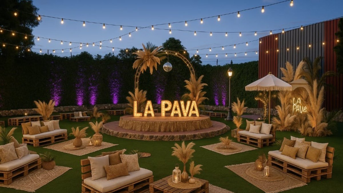 Recreación de la terraza de La Pava.