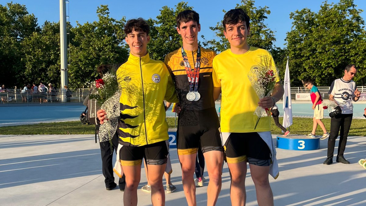Adrián Alonso, en el Campeonato de España en Pista.