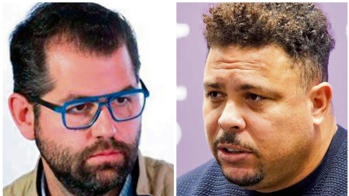 Gabriel Solares y Ronaldo Nazário.