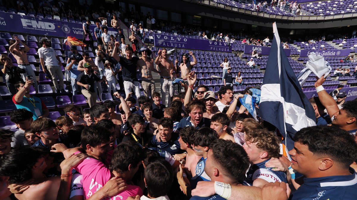 Celebración del VRAC en la final de la Copa del Rey en Zorrilla.
