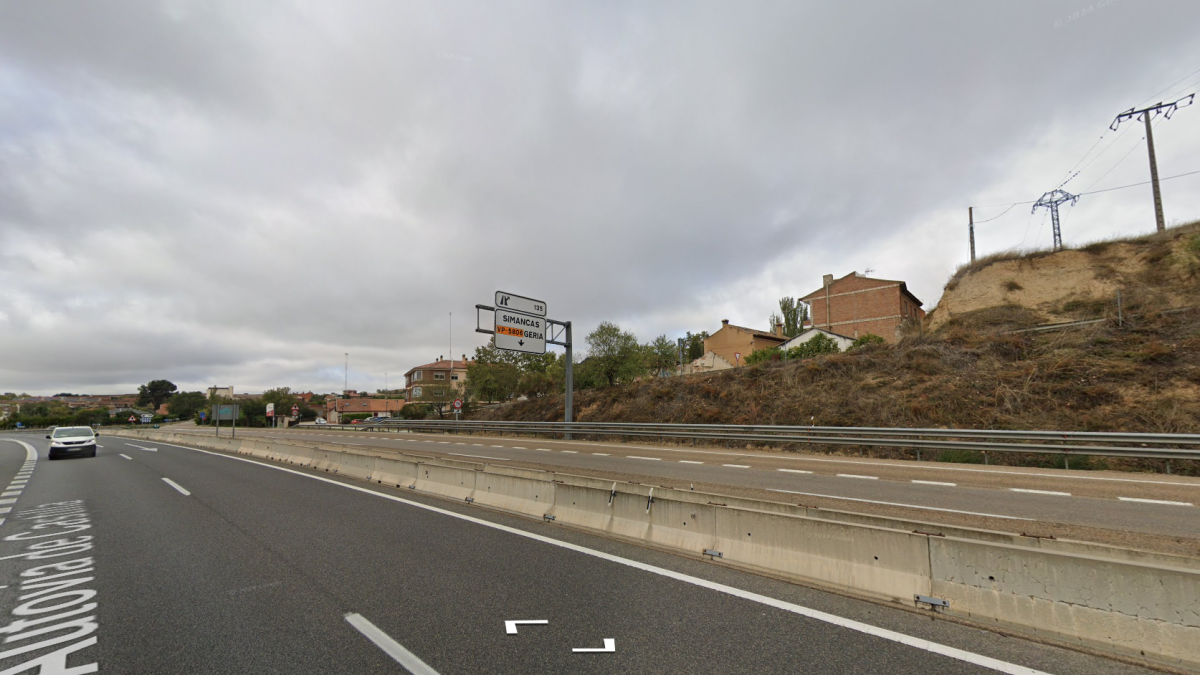 Kilómetro 135 de la A-62 en Simancas (Valladolid)