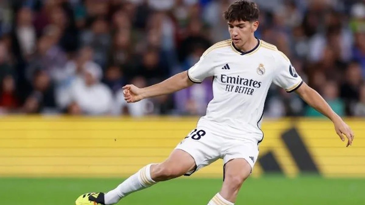 Mario Martín, cuando debutó con el Real Madrid.