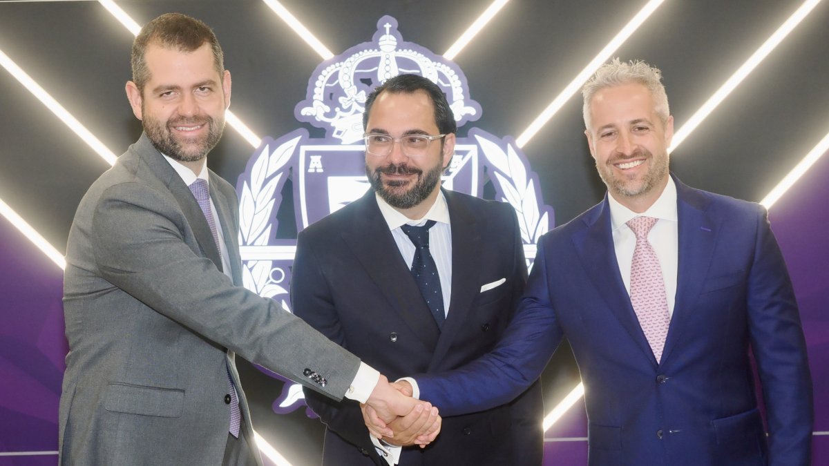 Víctor Orta en su presentación como director deportivo del Real Valladolid.