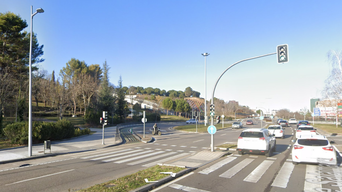 El lugar de la colisión en la avenida Salamanca de Valladolid.
