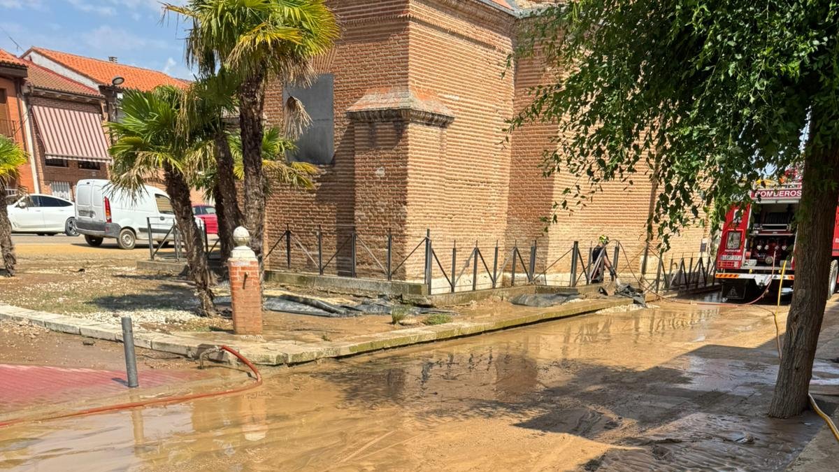 Cuantiosos daños en cultivos y viviendas por la tromba en Rueda.