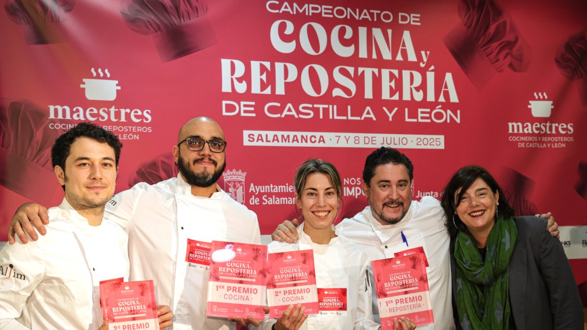 El vallisoletano Carlos Prieto, de 'La Barra del Indiano', y Sara Cámara, de 'Eunice Hotel Gastronómico' de Salamanca