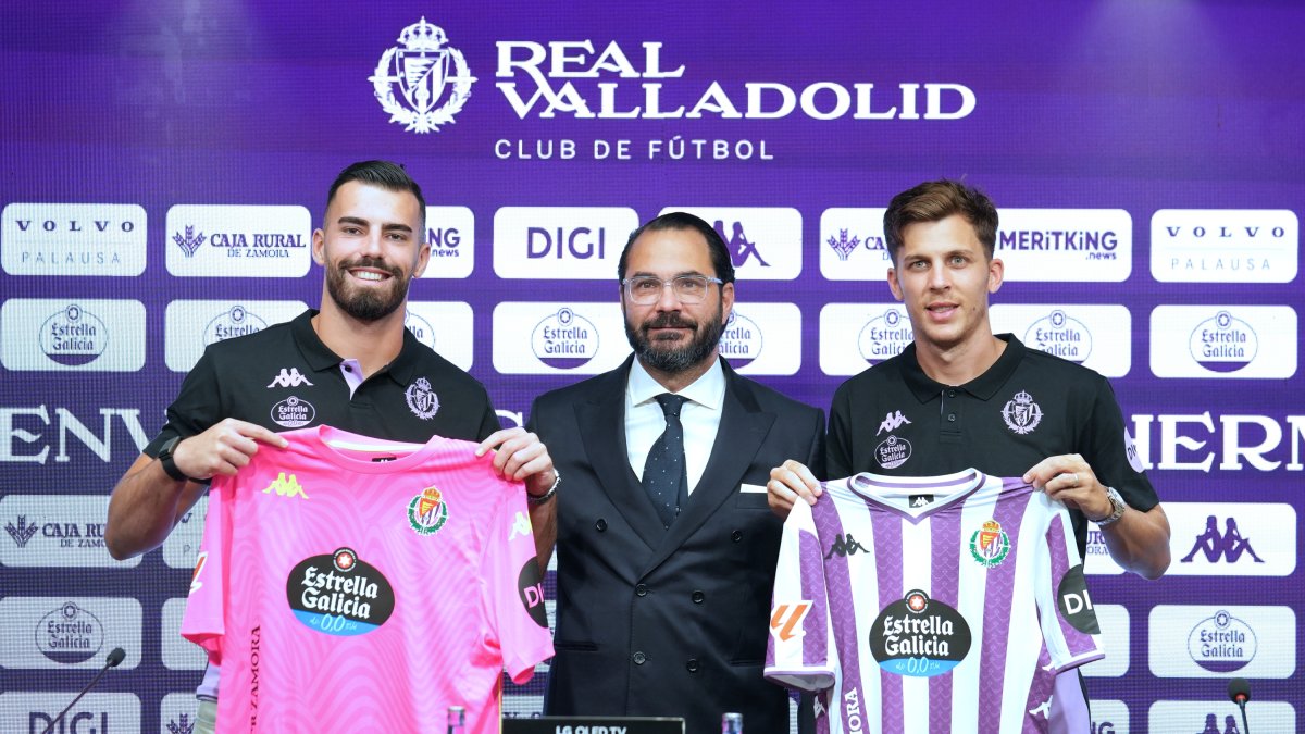 Presentación de Iván Alejo y Guilherme Fernandes con el Real Valladolid.