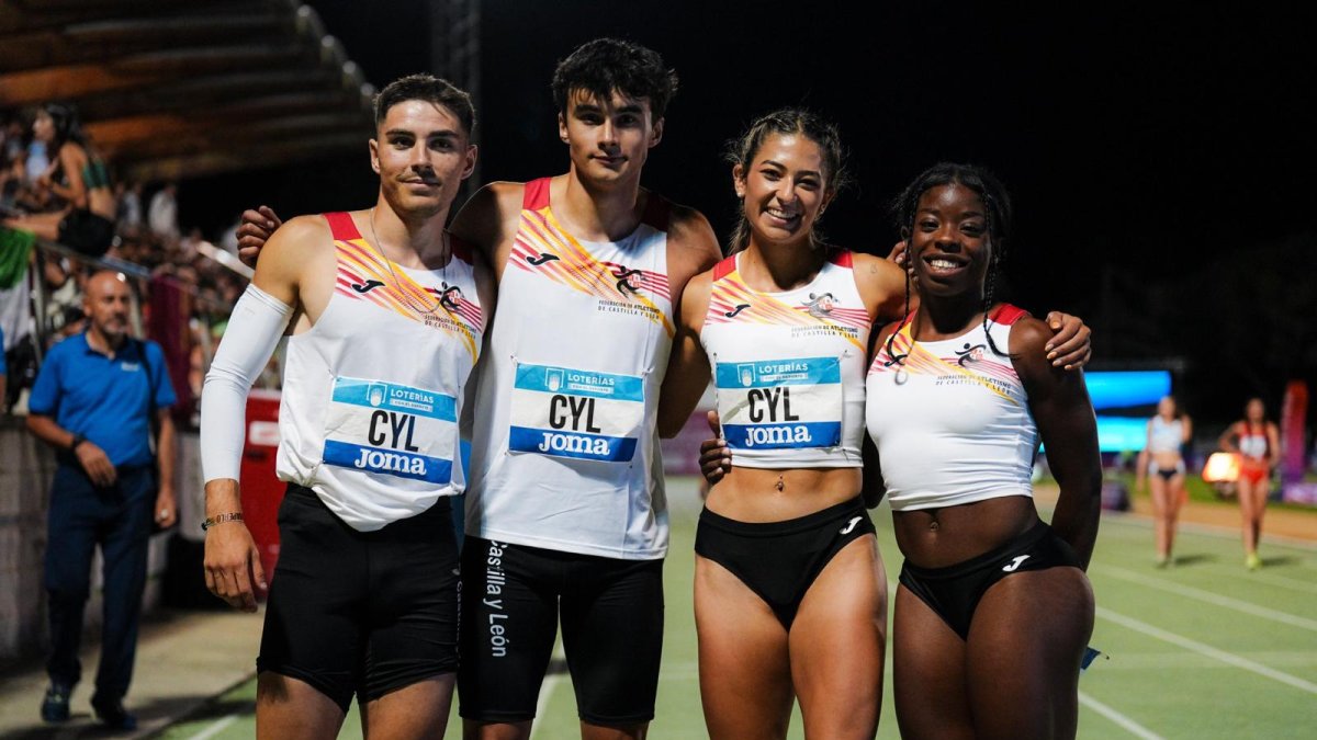 Equipo de Castilla y León en los relevos 4x1000.