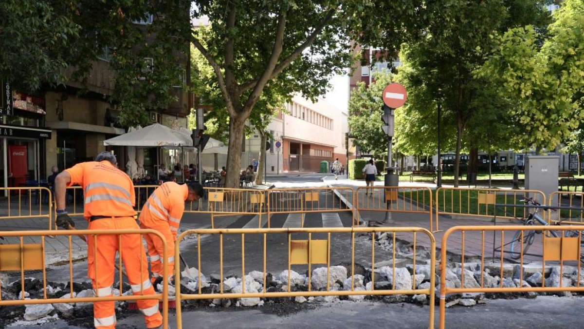 Peatonalización de la calle Reyes en Valladolid.