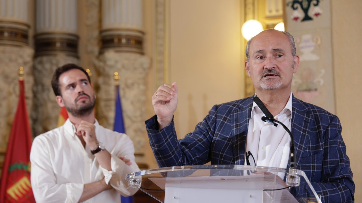 Rodrigo Nieto y Alberto Cuadrado durante la presentación.