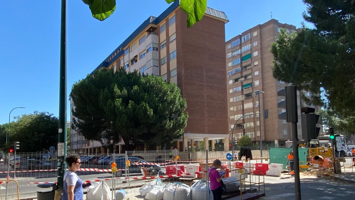 Obras en la calle Miguel Ángel Blanco de Huerta del Rey.