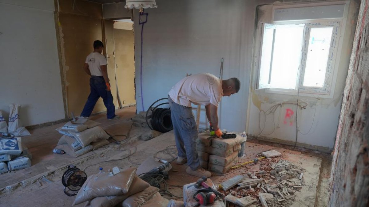 Edificio que explotó en la calle Goya 32