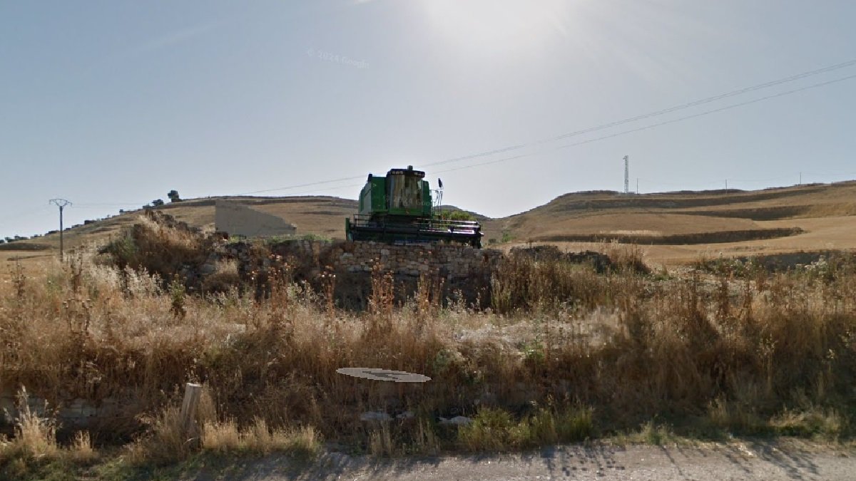 Máquina trabajando en Castrodeza (Valladolid).