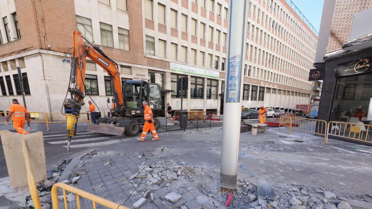 Obras de cambio de sentido de la circulación en la calle San Blas