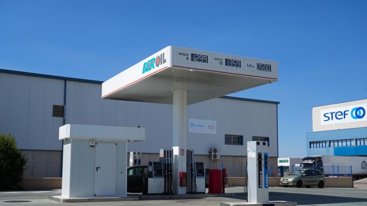 Gasolinera Beroil en el municipio de Villanubla