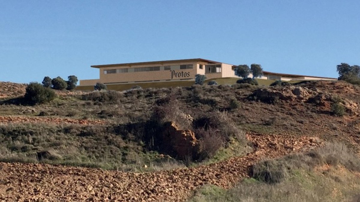Recreación de la bodega que Protos construirá en Soria