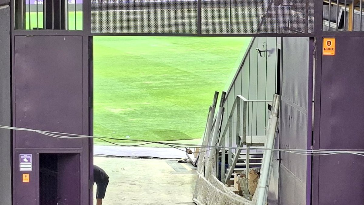 Imagen del césped de este mismo miércoles 6.