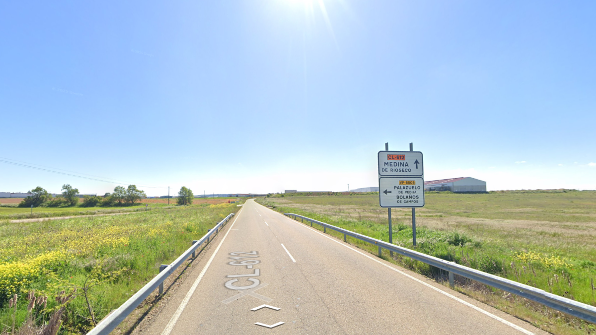 Carretera CL-612 en Medina de Rioseco (Valladolid).