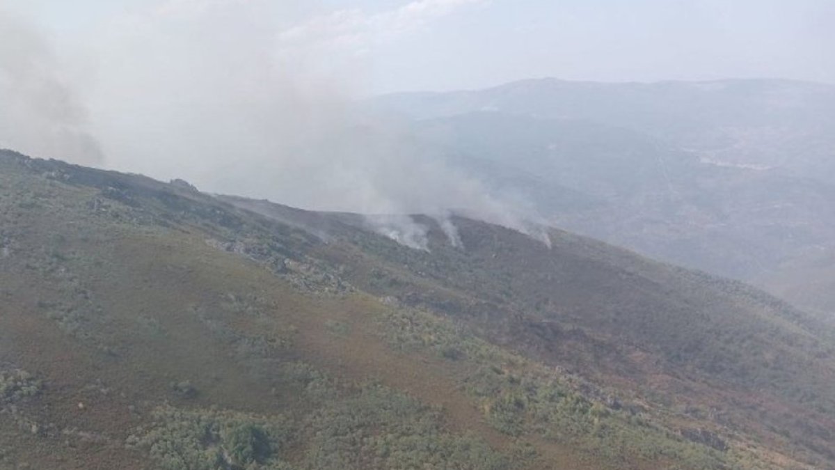 Incendio en Llamas de Cabrera (León).