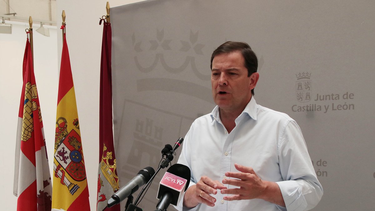 Rueda de prensa del presidente Alfonso Fernández Mañueco tras la reunión del CECOPI en León.