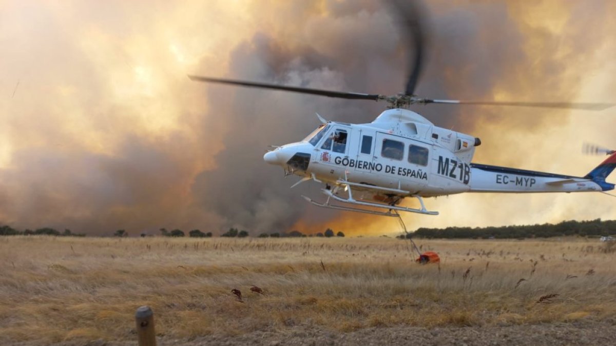 Incendio forestal de Molezuelas de la Carballeda, Zamora