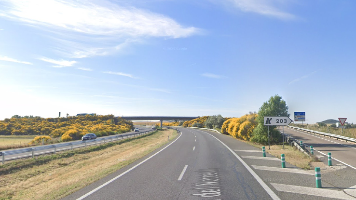 Un tramo de la A-6 a la altura de Mota del Marqués.