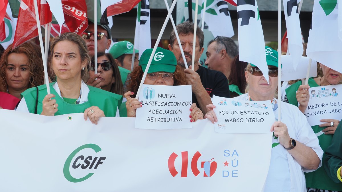 Concentración de sanitarios en Valladolid